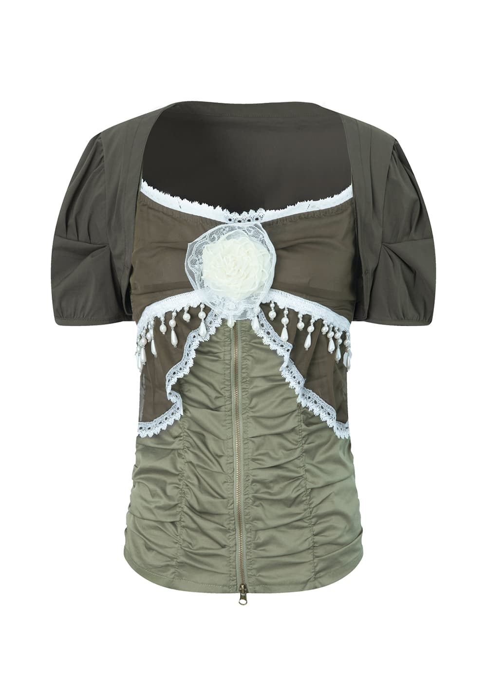 DOUBLEPUNCH丨Chiffon Lace Slim Fit Set - PSYLOS 1, DOUBLEPUNCH丨Chiffon Lace Slim Fit Set, T-Shirt, DOUBLEPUNCH, PSYLOS 1